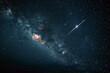 A Shooting Star Traveling Across the Night Sky: Its Momentary Brilliance Adds Hope and Dreams to the Silence of the Night