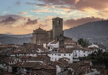 Views Of The Medieval Village Of Hervas At Sunset. Caceres. Extremadura. Spain.