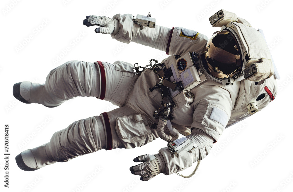 Astronaut in spacesuit floating in outer space png on transparent ...