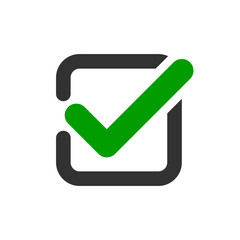 Canvas Print - check mark icon. check box on white background
