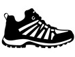 Hiking shoe vector illustration, hiking shoe isolated on white background