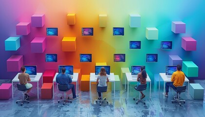 Wall Mural - Responsive Design Principles in Web Development, responsive design principles, AI