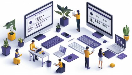 Wall Mural - Responsive Design Principles in Web Development, responsive design principles, AI