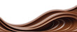 Chocolate wave swirl border background. smooth liquid texture, melted chocolate. Png isolated on transparent background, with shadow effect. Design element for creative and banner