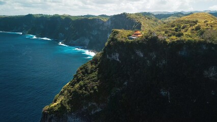 Wall Mural - Aerial view of the coast of Nusa Penida island. Bali, Indonesia