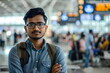 © dobok - young man portrait in airport terminal
