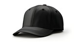Fototapeta Londyn - Sleek Style Statement - Isolated Black Baseball Cap on White Background