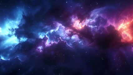 Wall Mural - purple red deep space galaxy nebula. cinematic celestial background depicting astrology and space ex