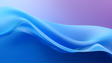 Canvas Print - Abstract blue wavy shape background