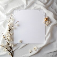 Poster - blank paper on a white background