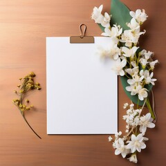 Poster - flowers and blank card