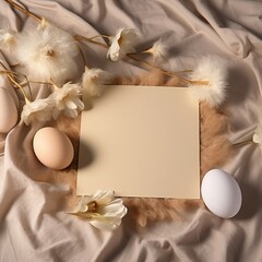 Canvas Print - blank card with easter egg