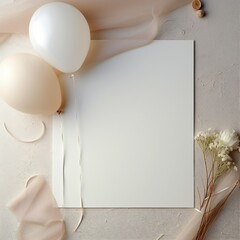 Canvas Print - white paper on table