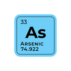 Wall Mural - Arsenic, chemical element of the periodic table graphic design