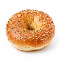 Bagel isolated on a white background.