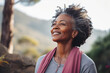 © Tetiana - Relaxed yoga person enjoying morning meditation relaxation moment Generative AI image nature training