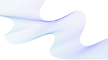 Wall Mural - Vector abstract colorful flowing wave lines isolated on white background. colorful wave lines on white background for elements in concept business presentation, Brochure, Flyer, Science, Technology.	