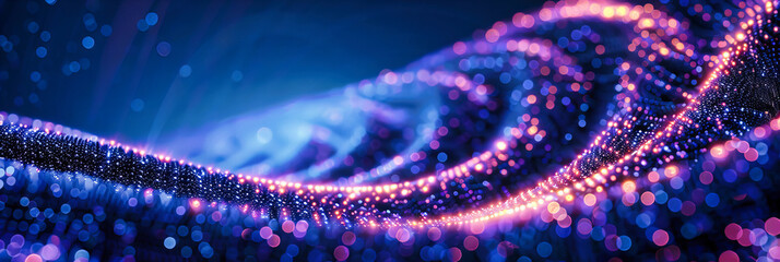 Wall Mural - cosmic connectivity: a visual symphony of technology and light, exploring the fabric of the digital 