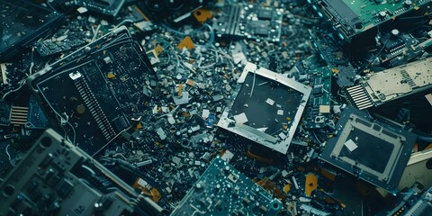 Electronic waste or ewaste is the result of people disposing of electronic devices they no longer need. Concept Recycling, Sustainable Practices, Environmental Impact, Technology Waste