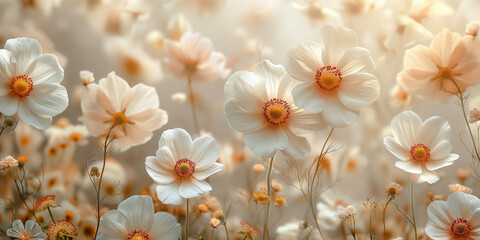 Wall Mural - Close-up floral background