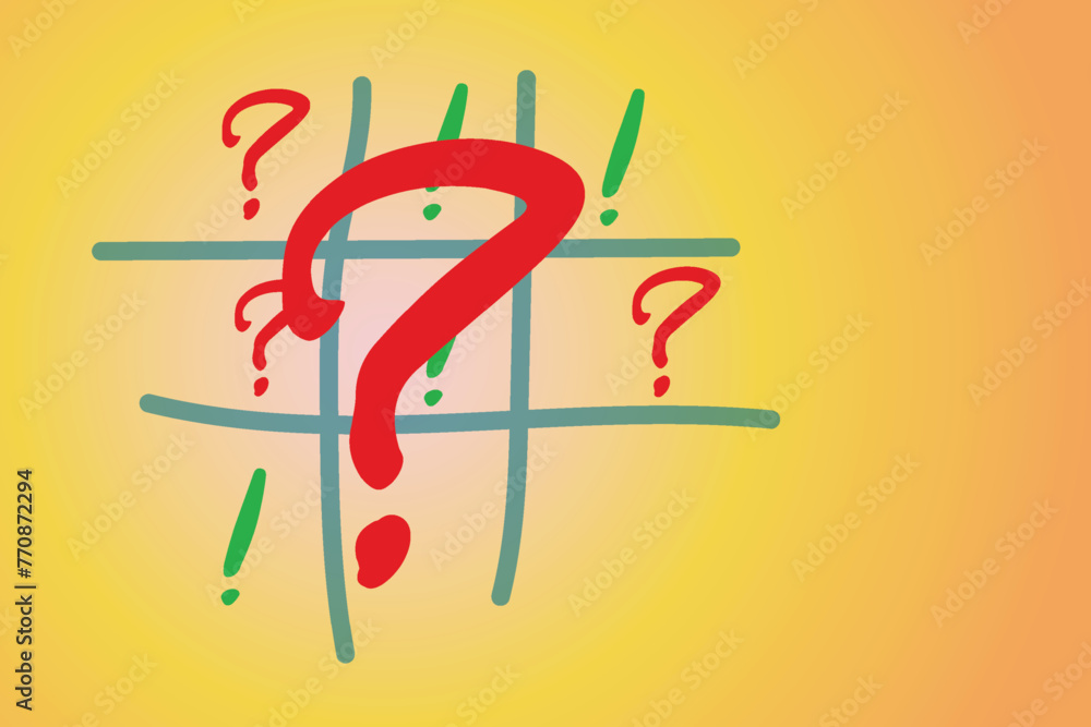 Vector de Stock Ticks and tic-tac-toe Text Yes No Mark question on ...
