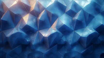 Abstract image. Cobalt blue abstract background for design. Geometric shapes. Triangles, squares, stripes, lines. Color gradient. Modern, futuristic. Light dark shades. Web banner. Modern, futuristic.