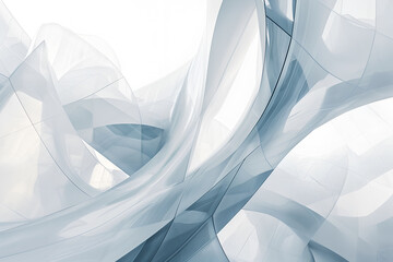 Wall Mural -  Abstract background with soft curves and shapes, creating a sense of depth and movement.