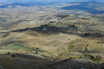 Canvas Print - Enna - the highest city in Sicily