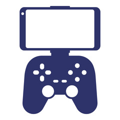 Wall Mural - gamepad for smart phone icon on white