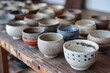 hand made ceramic bowls on a table