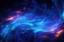 Abstract Background With Blue Flame Fire