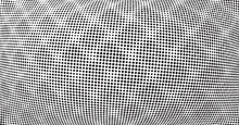 Black Abstract Halftone Dots. Geometric Art. Design Element. Digital Image With A Psychedelic Stripes.Design Element For Prints, Web, Template