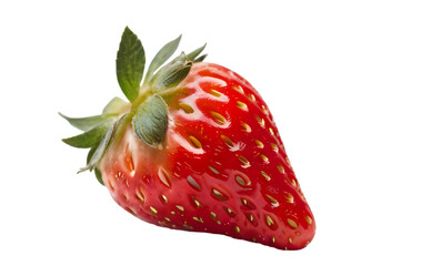 Wall Mural - strawberry isolated on white background, strawberry on transparent background PNG high quality 