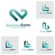 Set of Letter L logo design vector. Creative Initial L logo concepts template