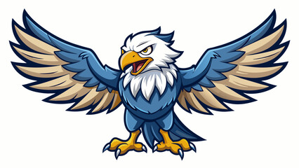 vector of eagle mascot spread the wings 