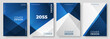 © Biod - Blue and white abstract modern poster or vertical background vector set. A4 resolution polygonal elegant cover design for brochure, book, flyer, poster, background, banner, annual report presentation.