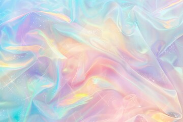 Wall Mural - holographic white light effect, rainbow colors background, pastel colors, a soft and dreamy atmosphere Generative AI