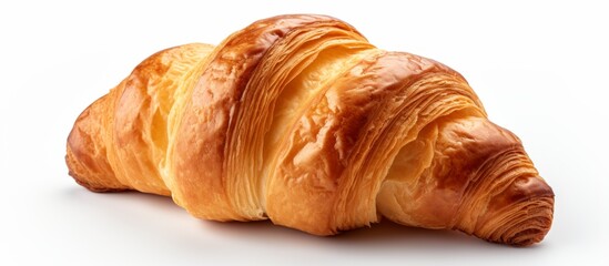 Poster - a close up of a croissant on a white background . High quality