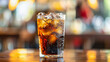 glass of cola with ice glass, drink, cola, ice, cold, soda, beverage, cocktail, alcohol, isolated, liquid, whiskey, cool, food, refreshment, white, object, brown, coke, tea, bar, fresh, rum, lemon