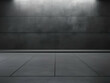 3d rendering of an empty room with a concrete wall and floor