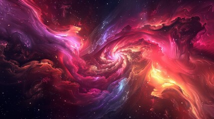 Wall Mural - Explosive waves of cosmic energy. Abstract colored background.