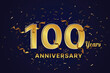 Vector template 100th, 100 years,100 year anniversary