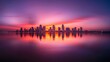 San Diego, California wide most panoramic iconic city skyline - Generative AI