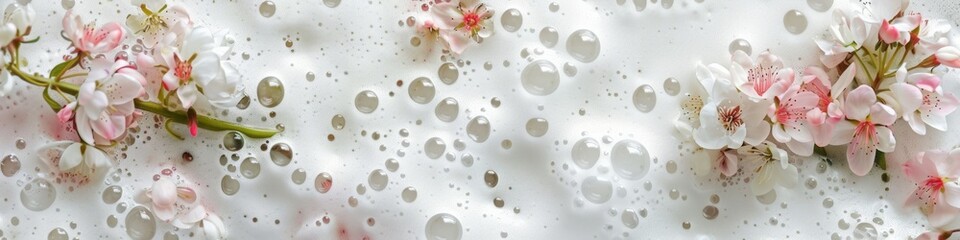 foam with flowers background.