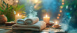 serene spa setting concept, tranquility and relaxation background