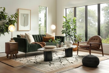 Poster - Modern design in a thoughtfully crafted living room space