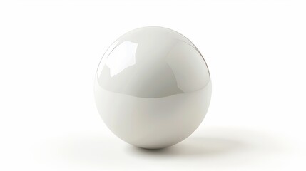 Poster - Isolated white ball with a white background