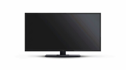Aufkleber - This is a realistic TV screen, a modern LED wall panel, isolating on a white background. Close-up of a blank computer monitor display mockup. Graphic design element. Modern illustration.