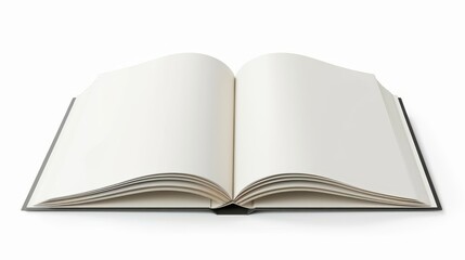 Aufkleber - Isolated mock-up of a booklet. Vertically opened magazine, brochure, or notebook template on white background. 3d illustration for your design project.