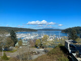 Fototapeta Miasta - Friday Harbor, San Juan Island in Washington on a clear and sunny day.